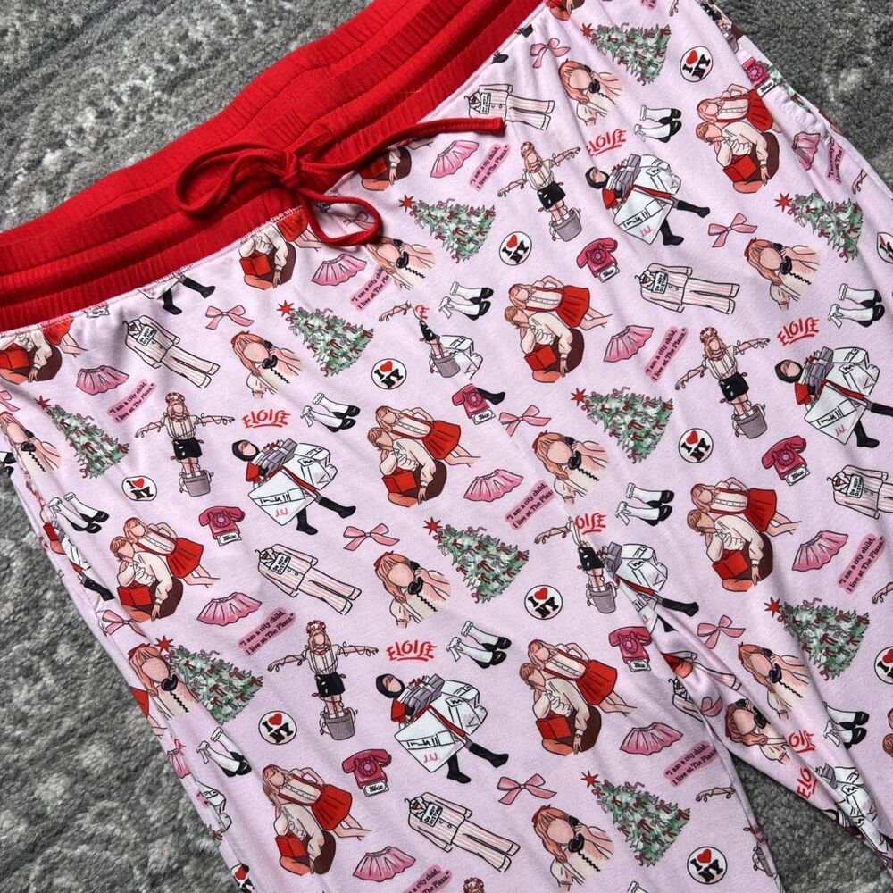 Lolly and Laddie Eloise Christmas Pajama Pants Joggers Womens XL Novelty Holiday